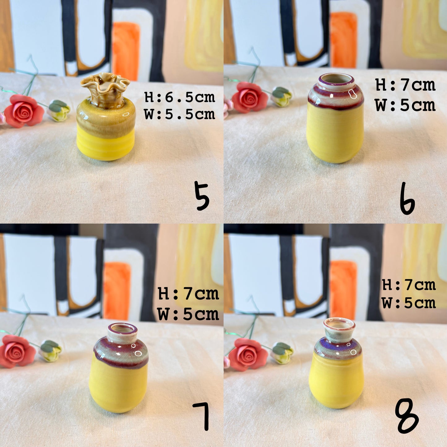 Desktop Art Tiny Vase Decor & 100% Handmade Vase