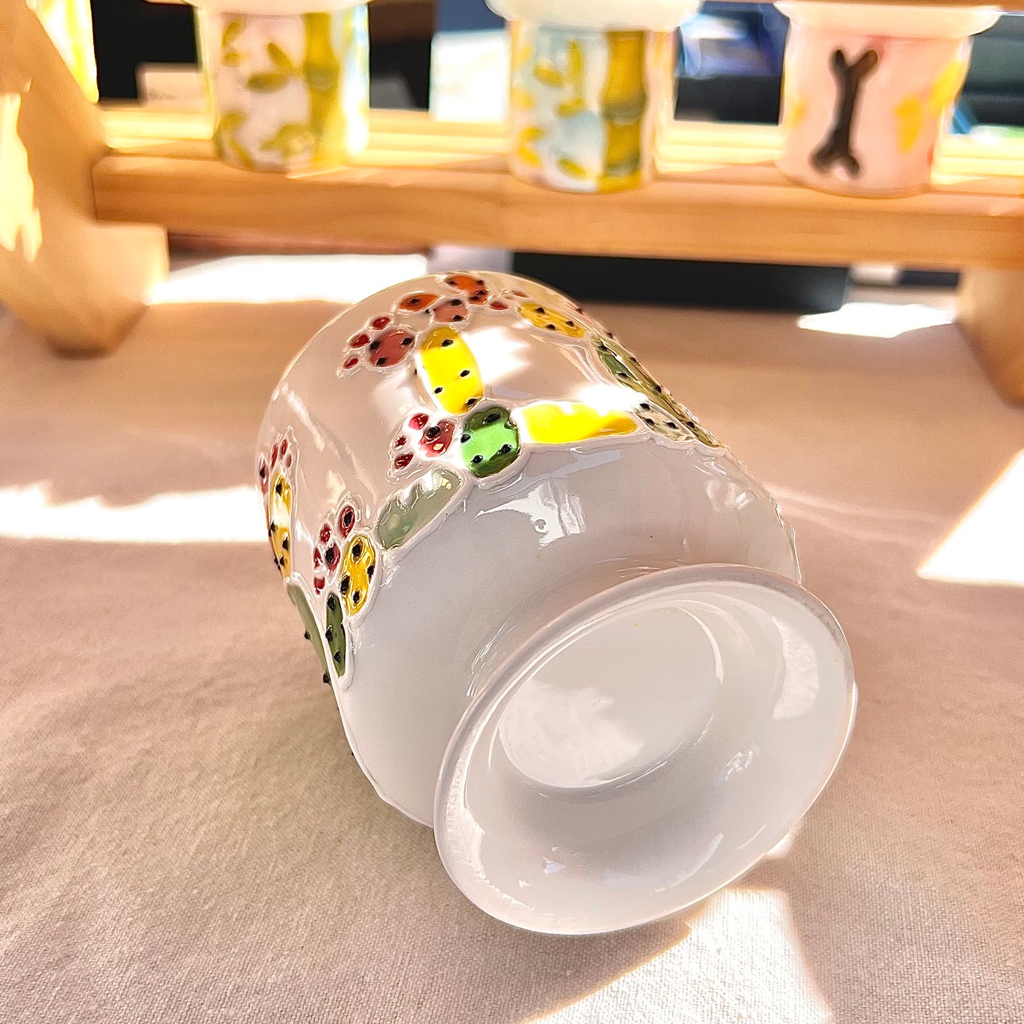 Handmade Cactus Mug with Cat Spoon