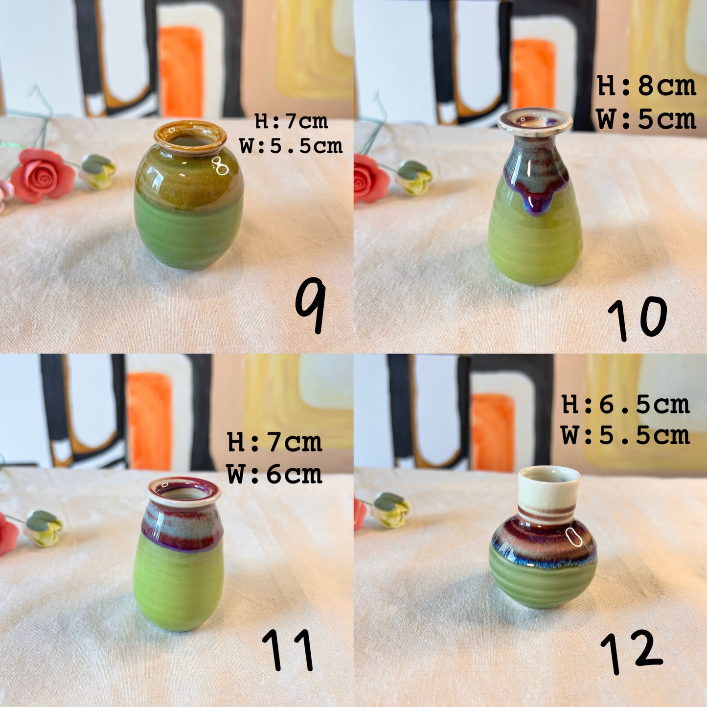 Desktop Art Tiny Vase Decor & 100% Handmade Vase