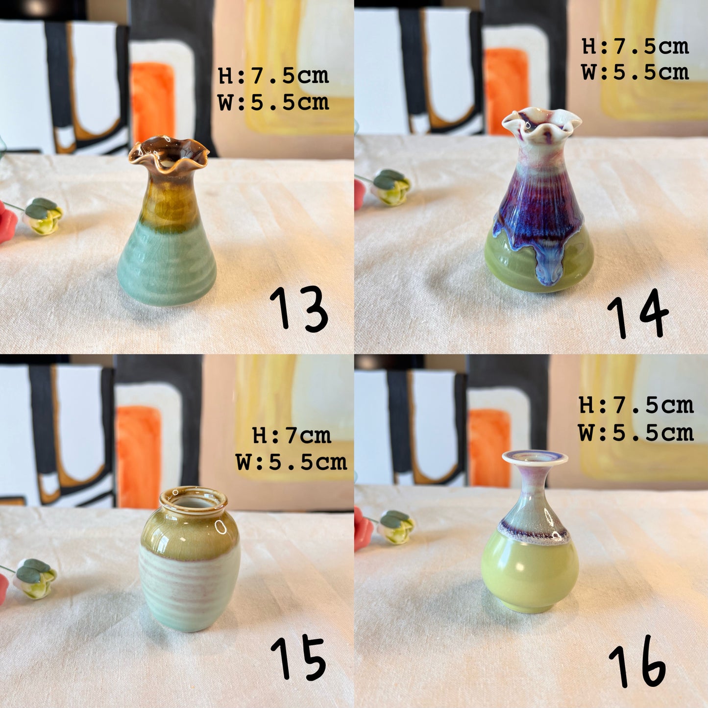 Desktop Art Tiny Vase Decor & 100% Handmade Vase