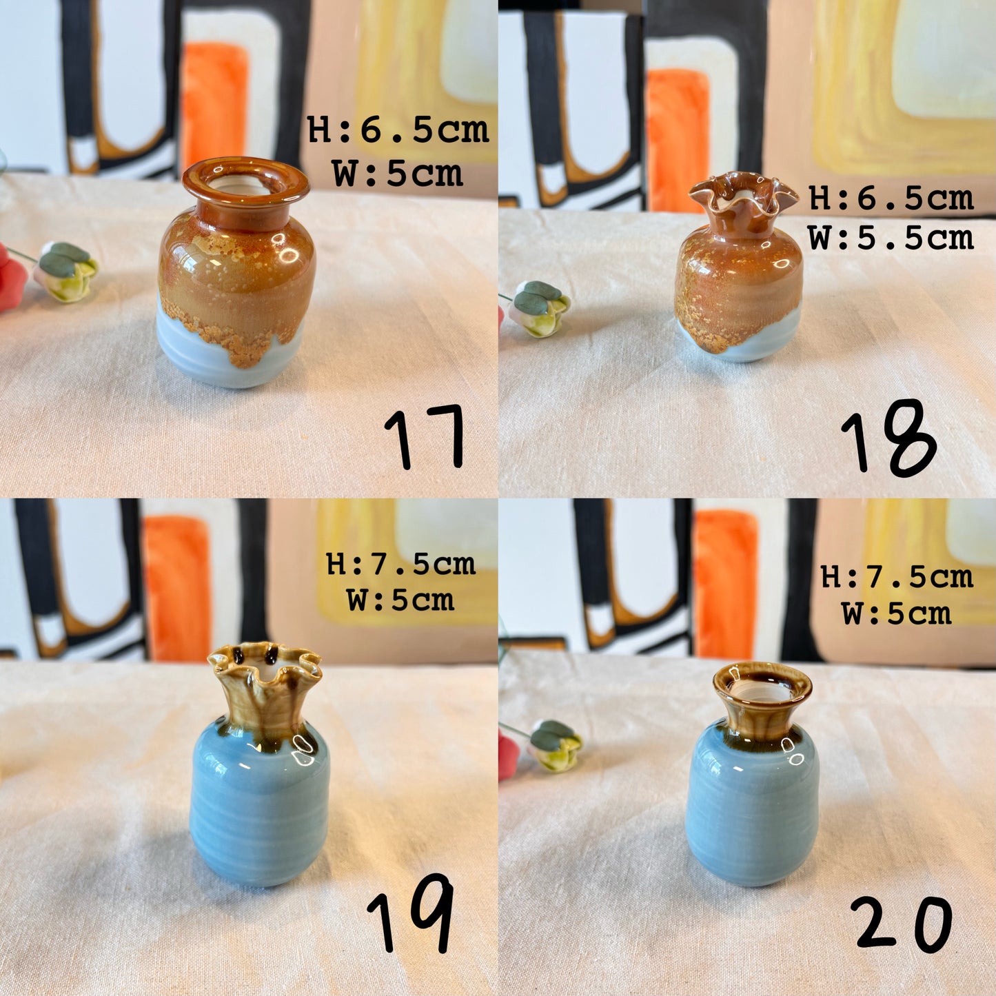 Desktop Art Tiny Vase Decor & 100% Handmade Vase