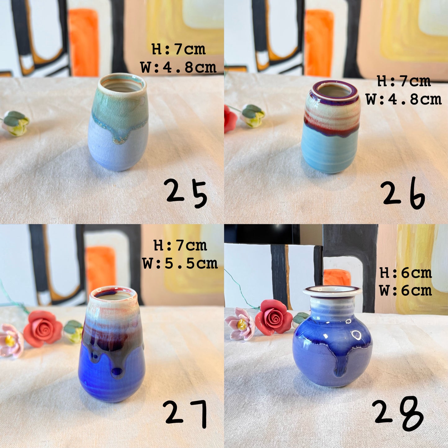 Desktop Art Tiny Vase Decor & 100% Handmade Vase