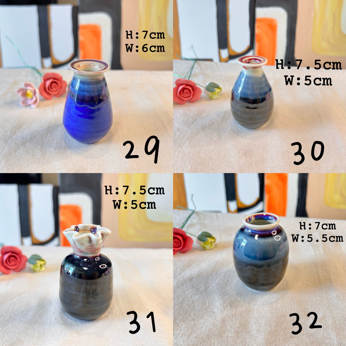 Desktop Art Tiny Vase Decor & 100% Handmade Vase