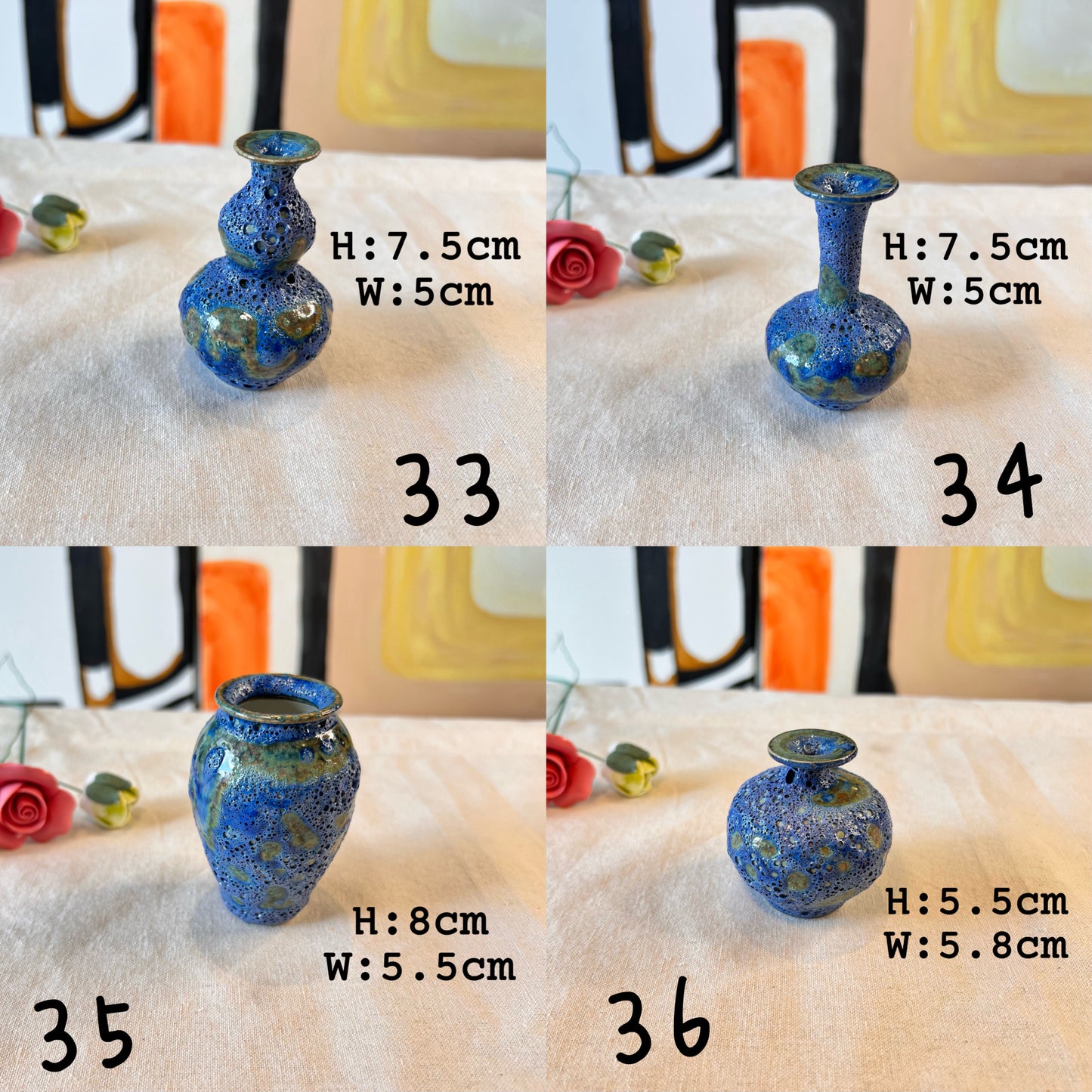 Desktop Art Tiny Vase Decor & 100% Handmade Vase