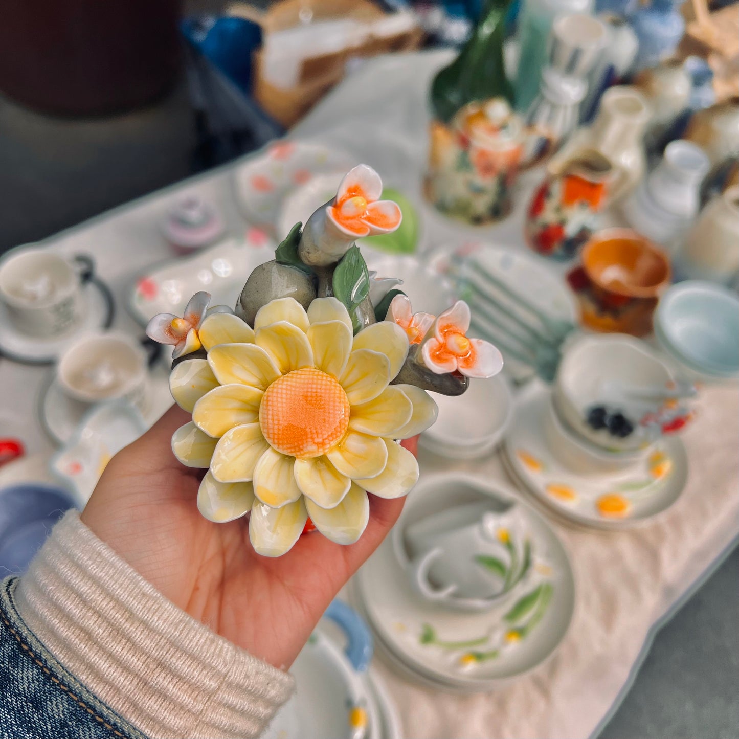 Handmade Ceramic Flower-in-pot Diffuser