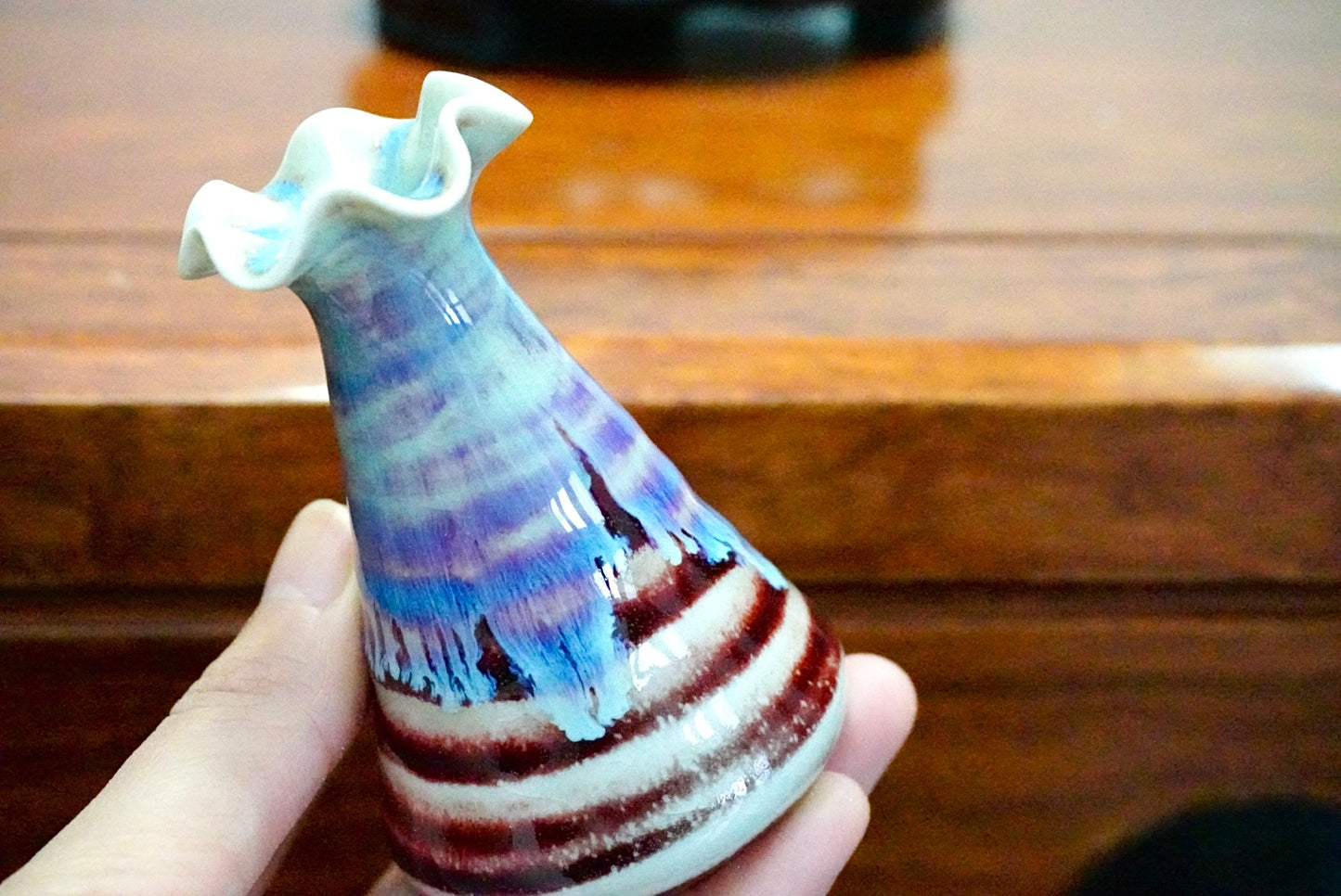 Cute mini unique glazed vases