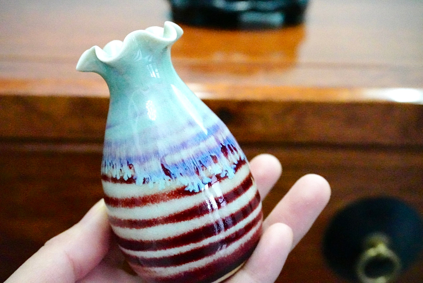 Cute mini unique glazed vases