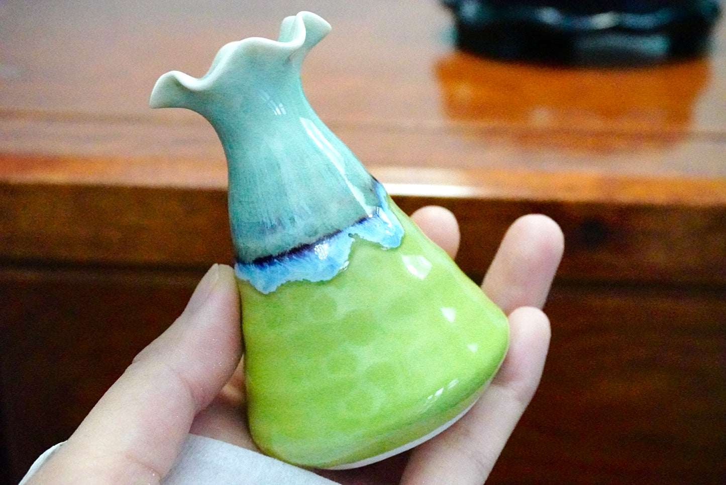 Cute mini unique glazed vases