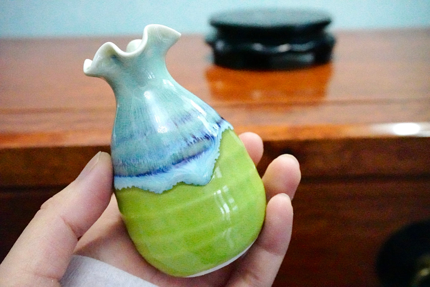 Cute mini unique glazed vases