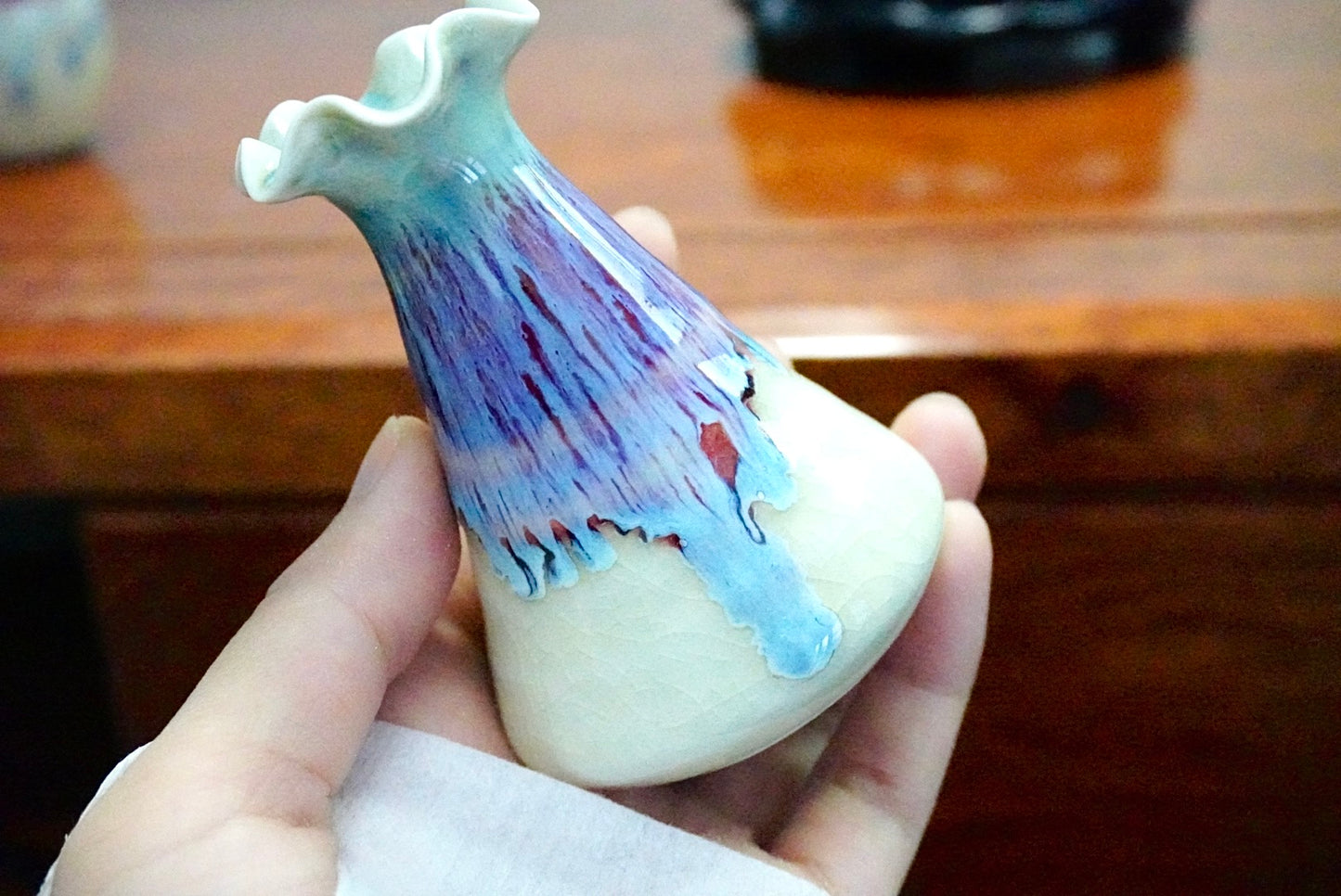Cute mini unique glazed vases