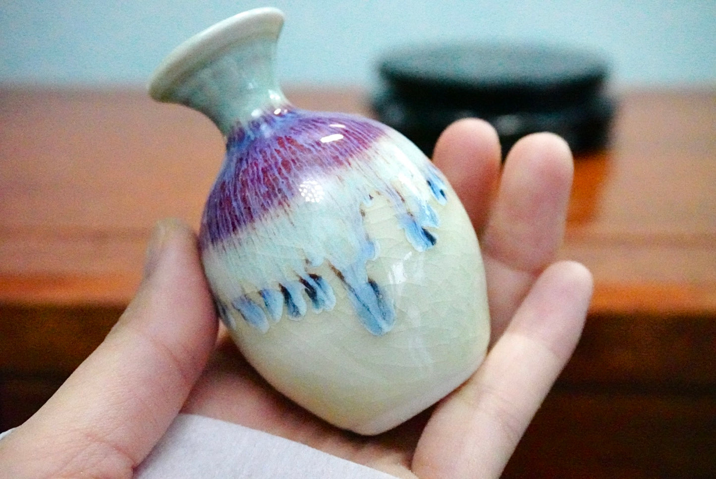 Cute mini unique glazed vases