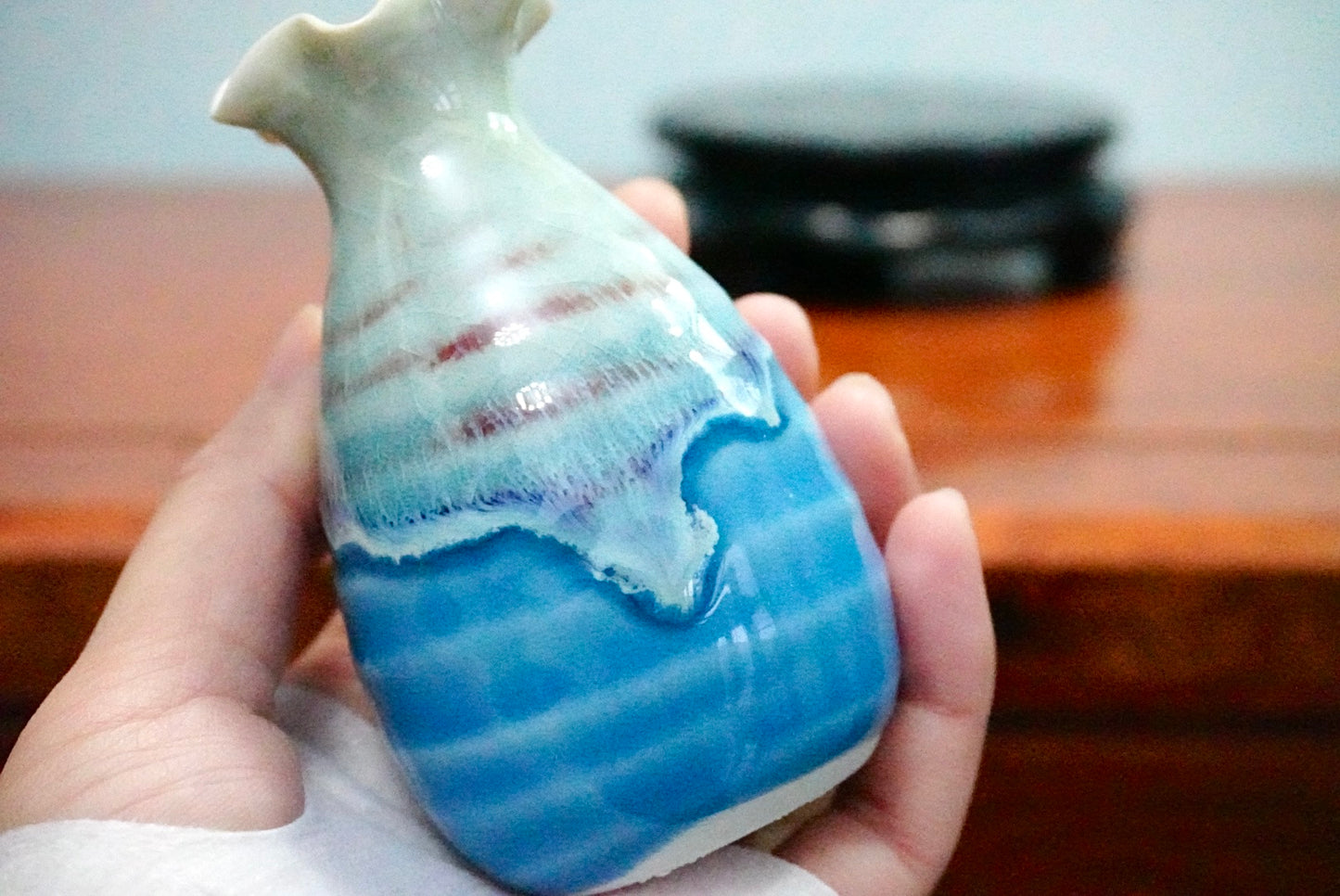 Cute mini unique glazed vases