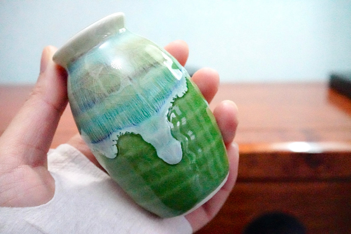 Cute mini unique glazed vases