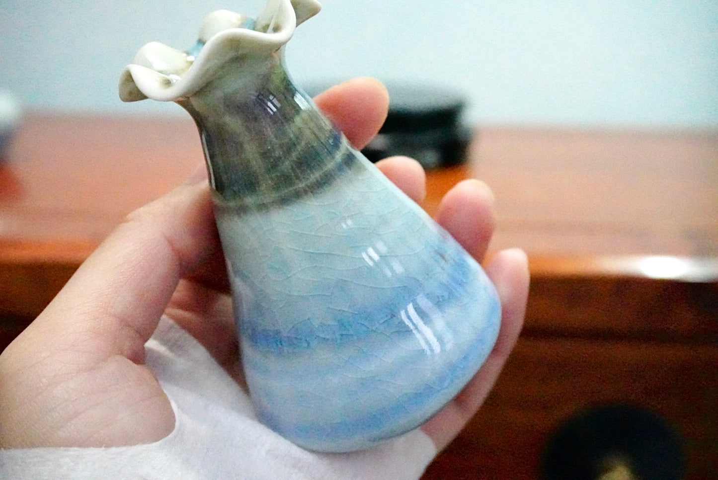 Cute mini unique glazed vases