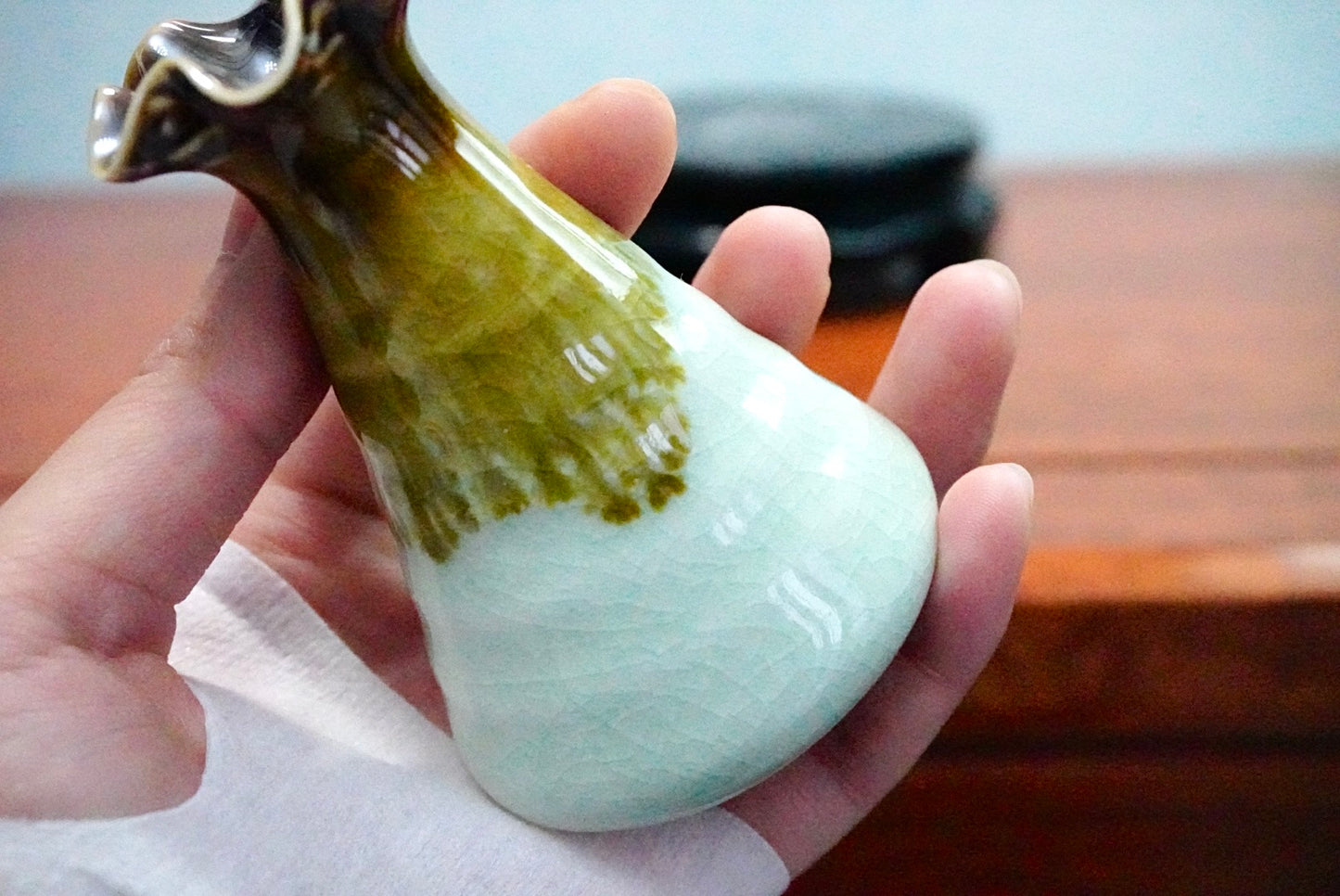 Cute mini unique glazed vases