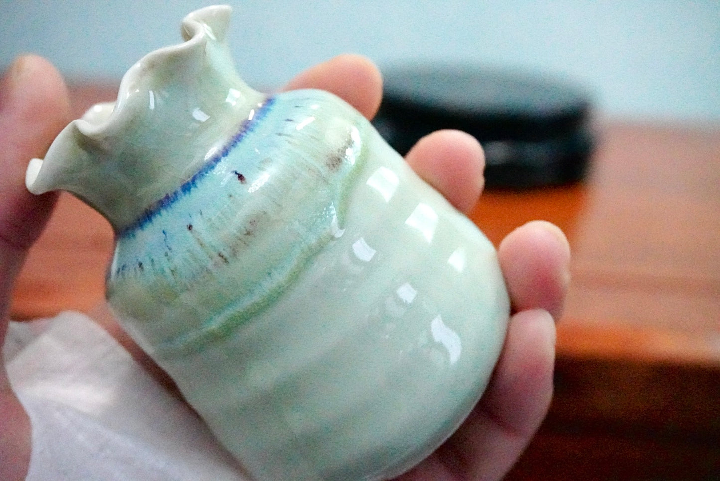 Cute mini unique glazed vases