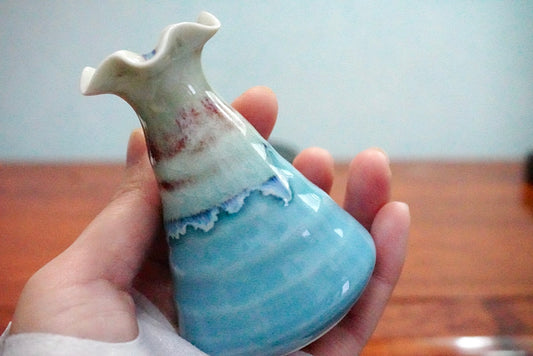 Cute mini unique glazed vases