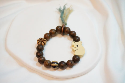 Wooden Koala & Ceramic Bracelet