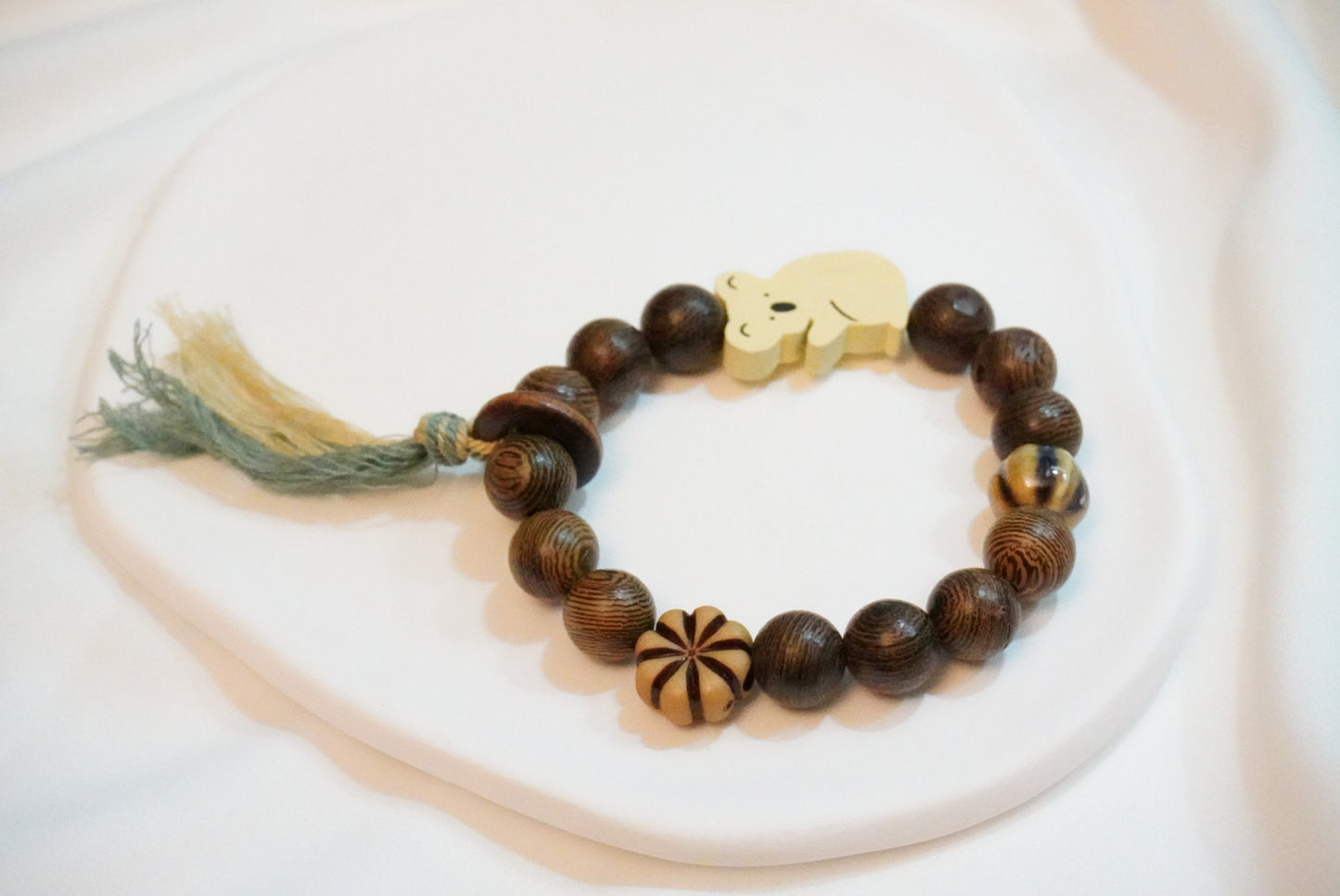 Wooden Koala & Ceramic Bracelet