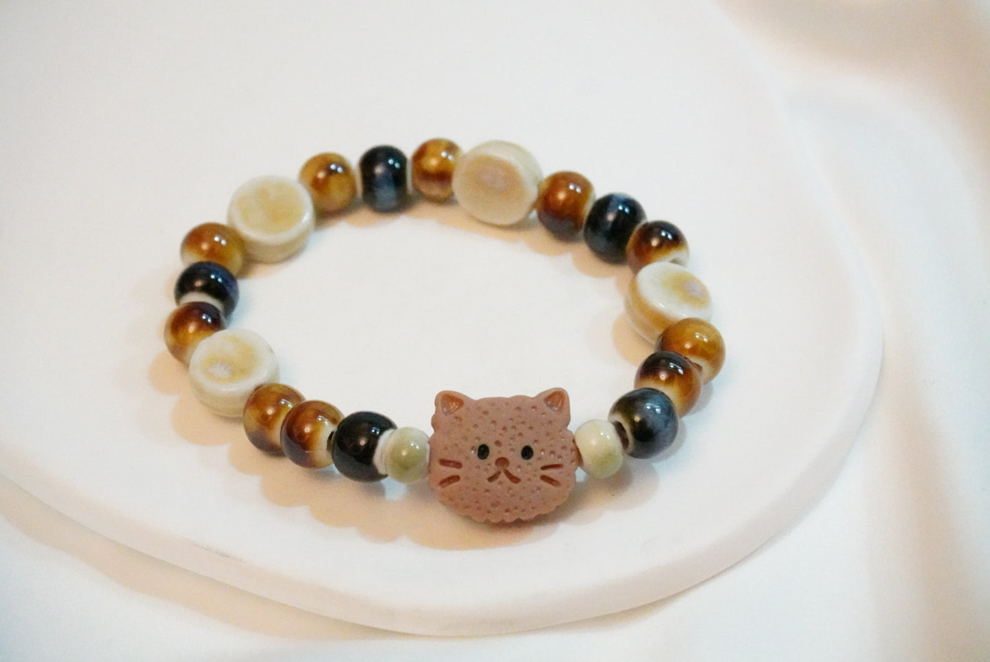 Cookie Cat Ceramic Bracelet