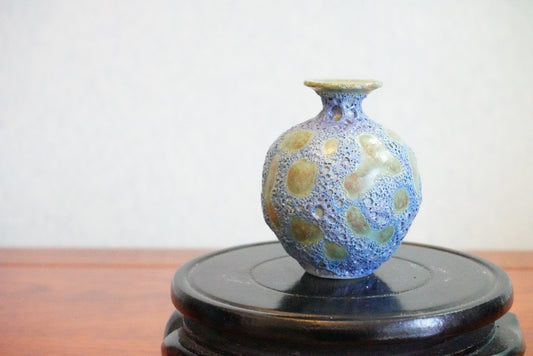 Cute mini unique bubble glazed vases