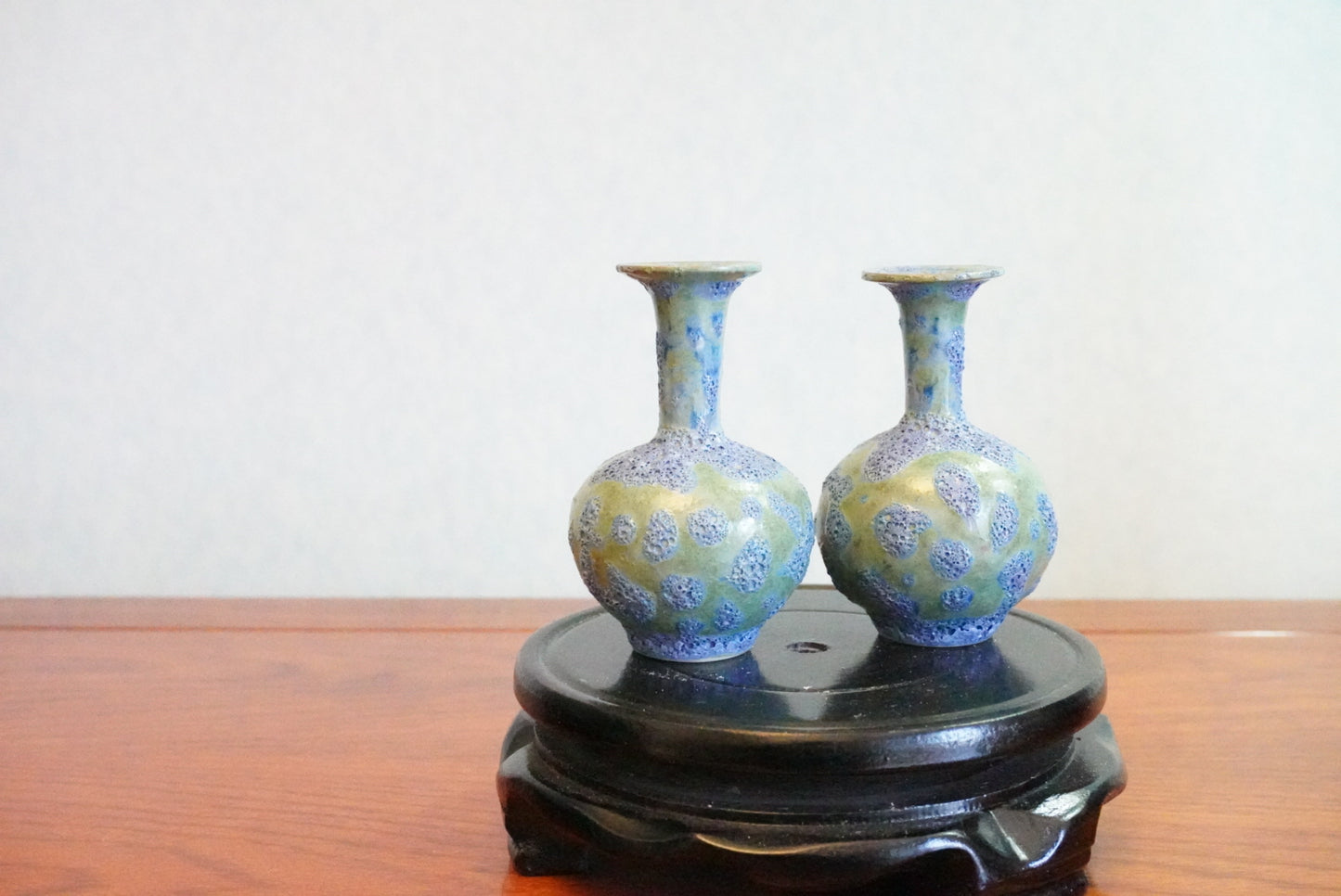 Cute mini unique bubble glazed vases