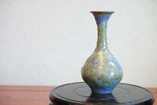 Cute mini unique bubble glazed vases