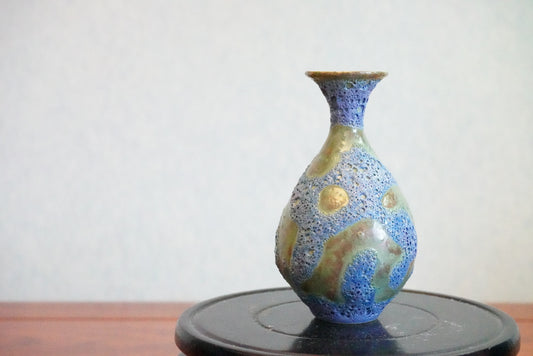 Cute mini unique bubble glazed vases