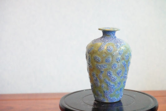 Cute mini unique bubble glazed vases