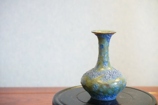 Cute mini unique bubble glazed vases