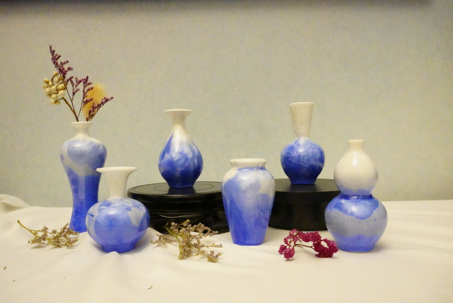 Mini Crackle Glazed Unique Ceramic Vase 100% Handmade