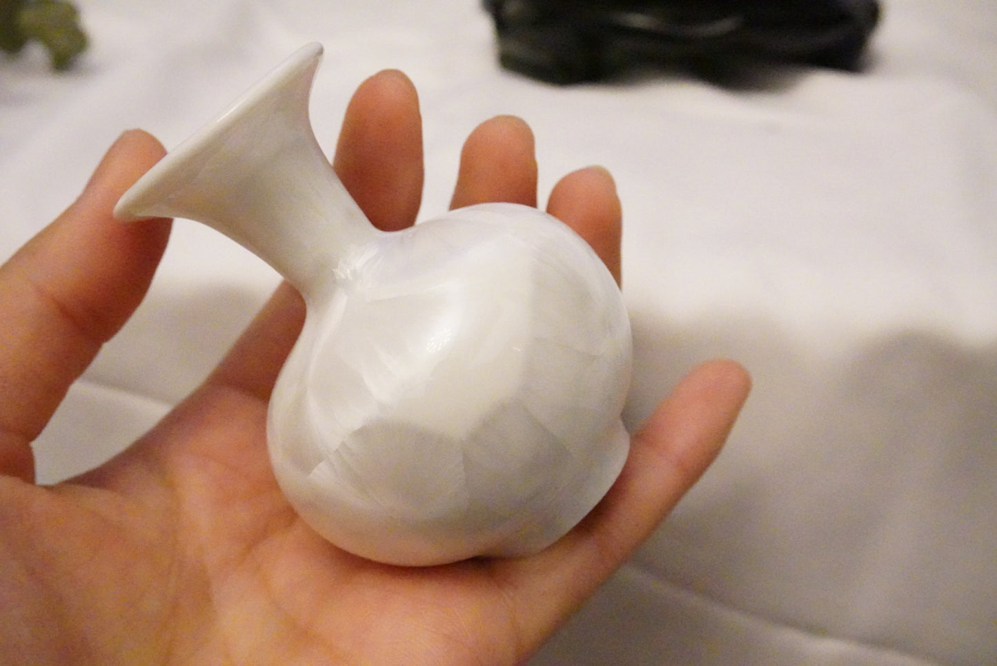 Mini Crackle Glazed Unique Ceramic Vase 100% Handmade