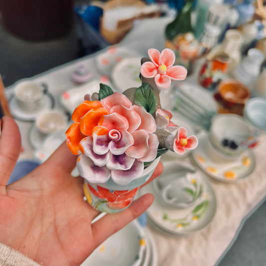 Handmade Ceramic Flower-in-pot Diffuser