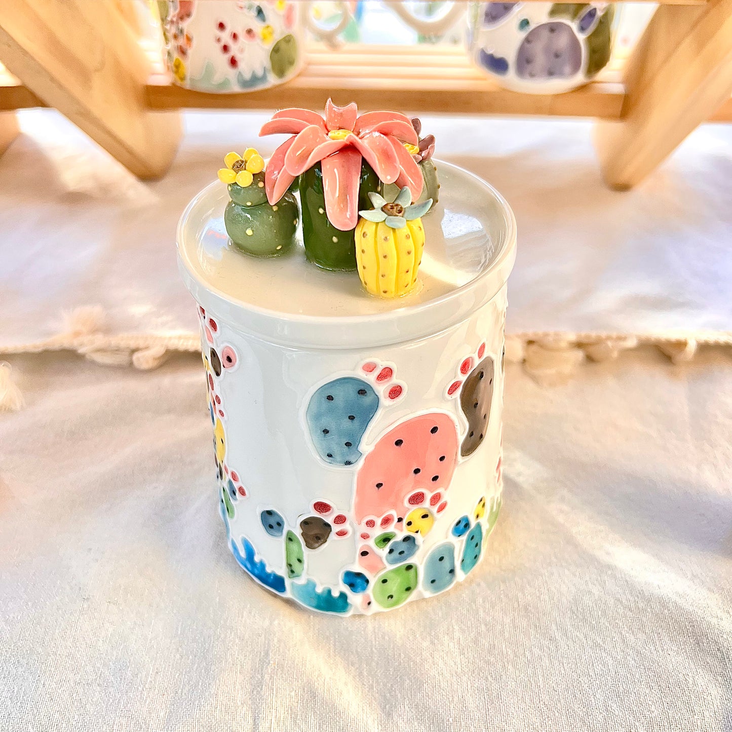 Handmade Cactus Cup Set
