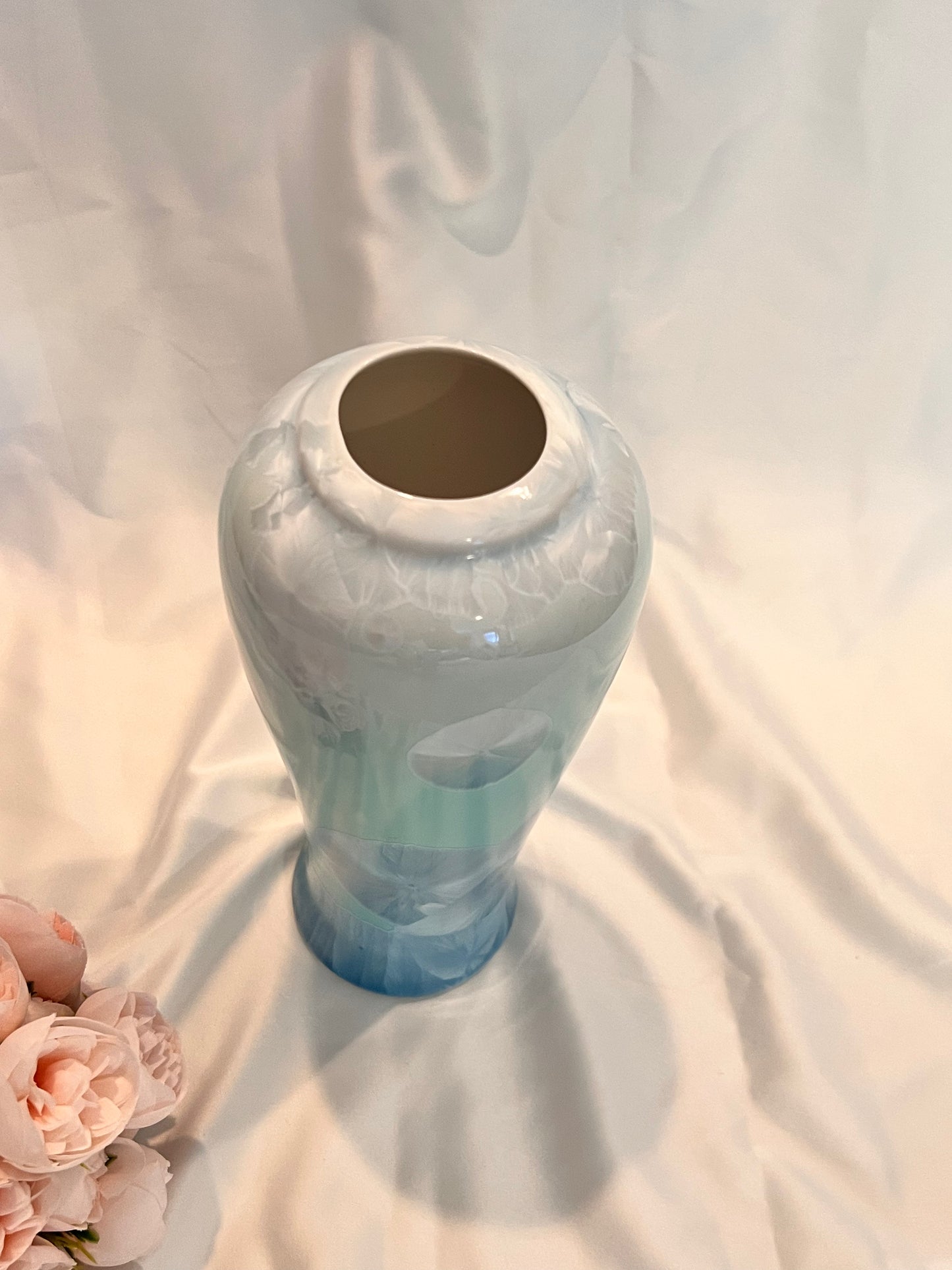 Large Crackle Glazed Unique Ceramic Vase 100% Handmade Vases for real or dried flowers