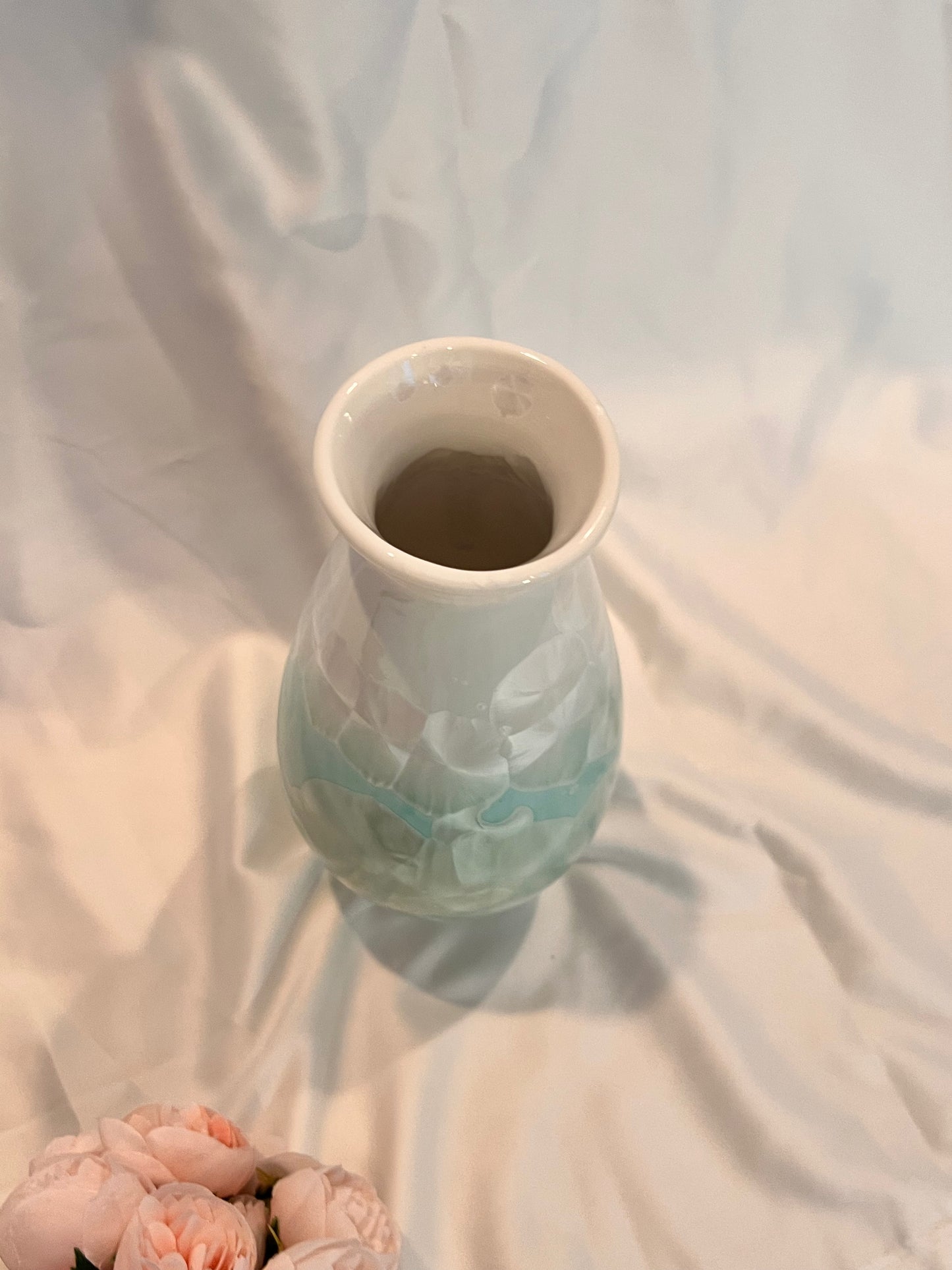 Large Crackle Glazed Unique Ceramic Vase 100% Handmade Vases for real or dried flowers