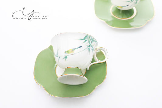 Walking Into Bamboo Forest Teacups & Saucers Sets for Two