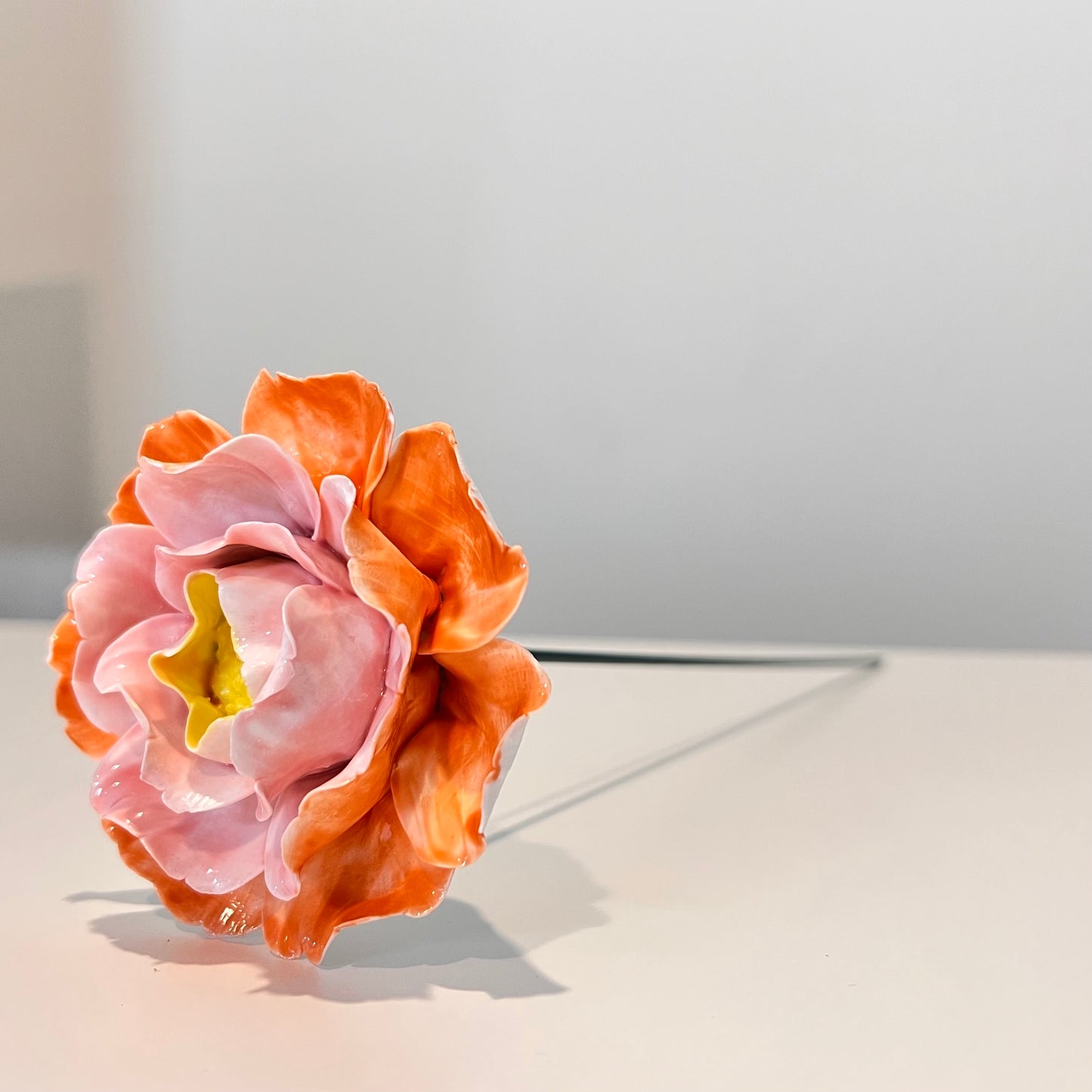 100% Handmade Ceramic Peony Flowers | Ceramic Flower | Large Ceramic Flowers