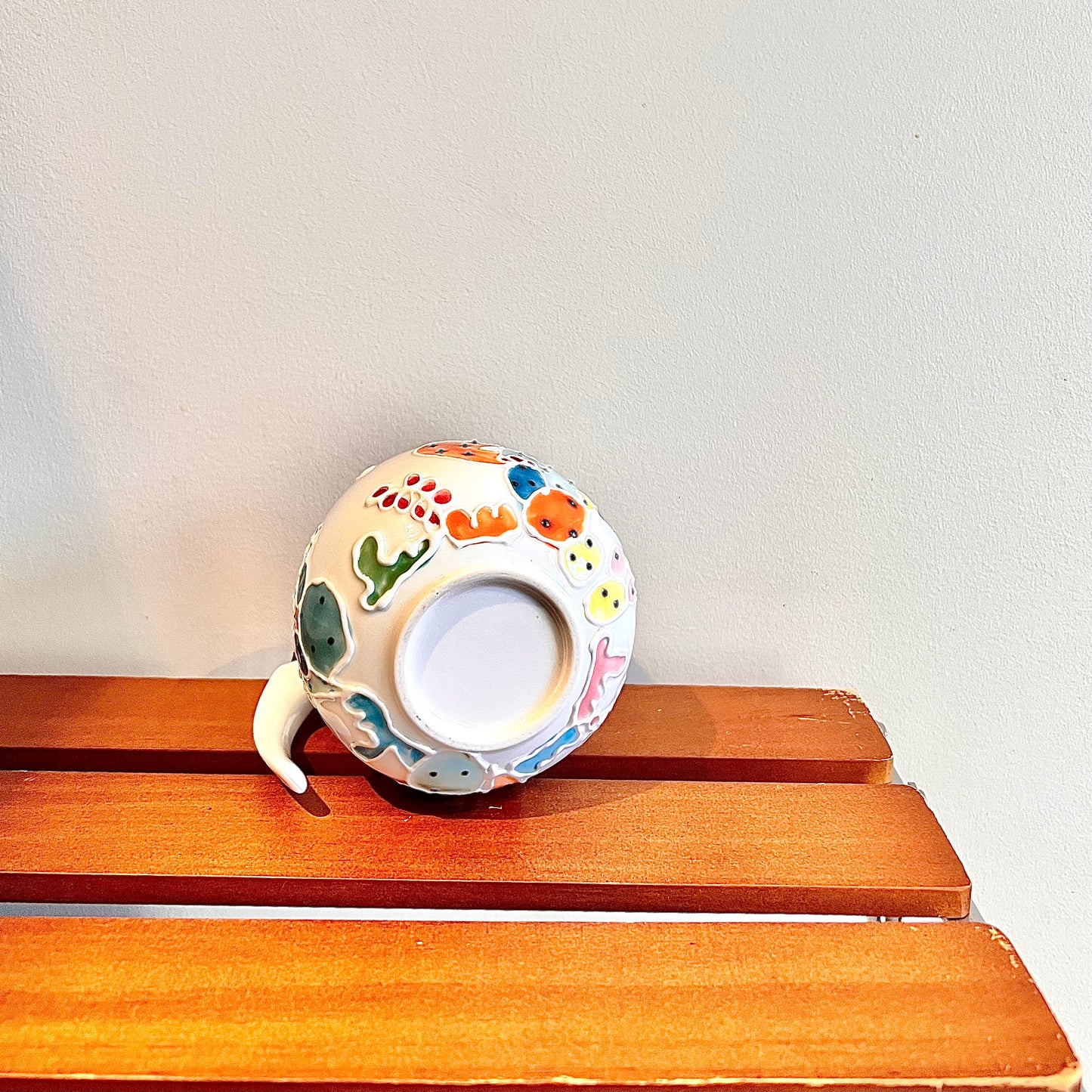 Handmade Cactus Mug with Cat Spoon