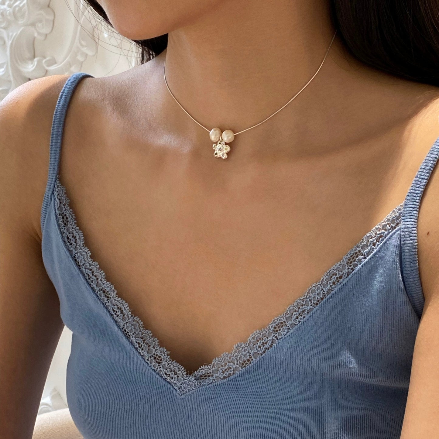 Unique Design - Stellar Pearl Radiance Choker
