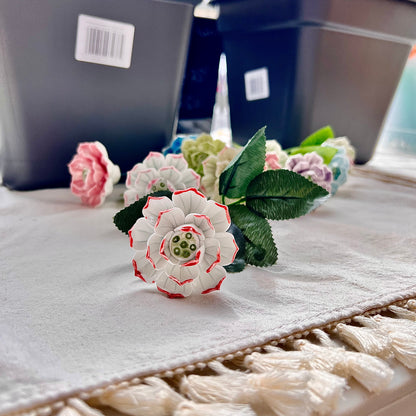 100% Handmade Ceramic Lotus | Ceramic Flower | Small Ceramic Flowers