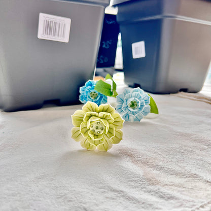 100% Handmade Ceramic Lotus | Ceramic Flower | Small Ceramic Flowers