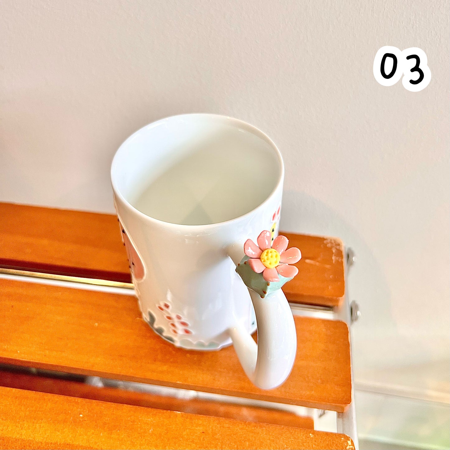 Handmade Cactus Mug with Cat Spoon