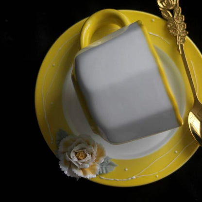 Handmade Flower Teacup and Saucer - Yellow