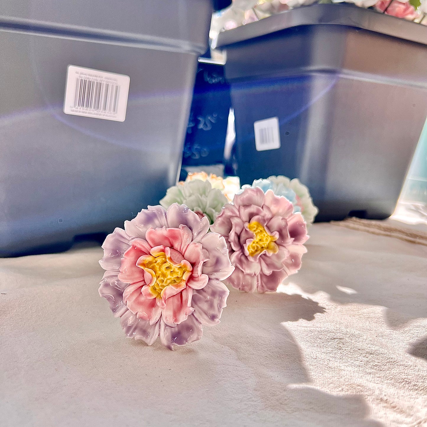 Handmade Ceramic Peony: Elegant Flower Arrangement, Lasting Decor