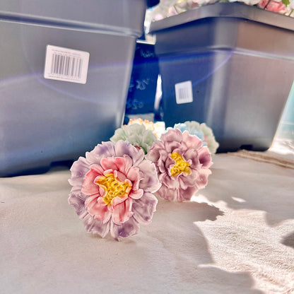 Handmade Ceramic Peony: Elegant Flower Arrangement, Lasting Decor