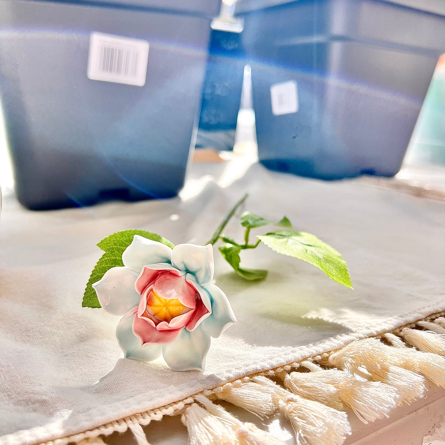 Handmade Ceramic Lotus Flower: Elegant Flower Arrangement, Lasting Decor