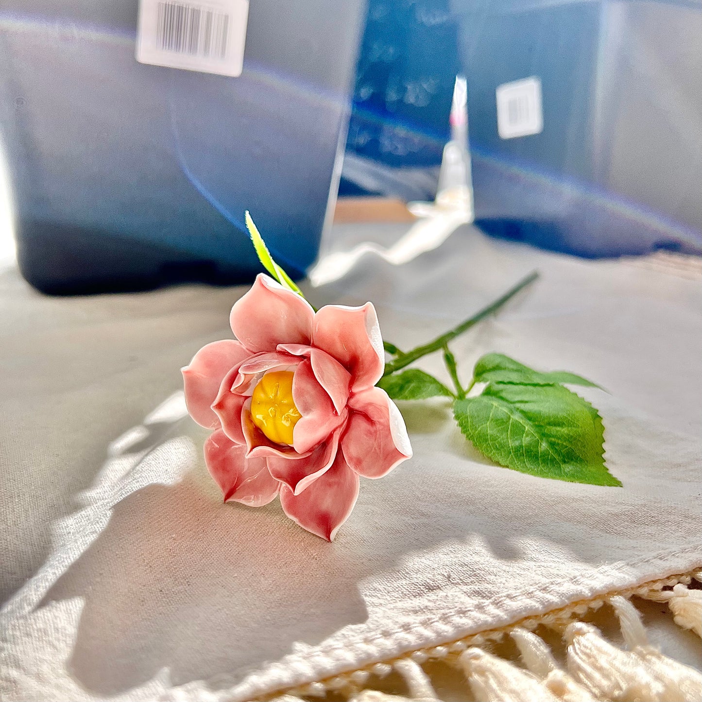 Handmade Ceramic Lotus Flower: Elegant Flower Arrangement, Lasting Decor