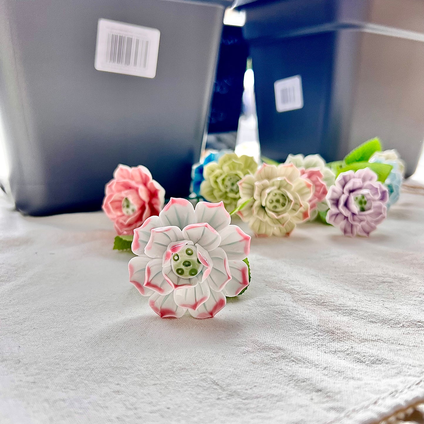 100% Handmade Ceramic Lotus | Ceramic Flower | Small Ceramic Flowers