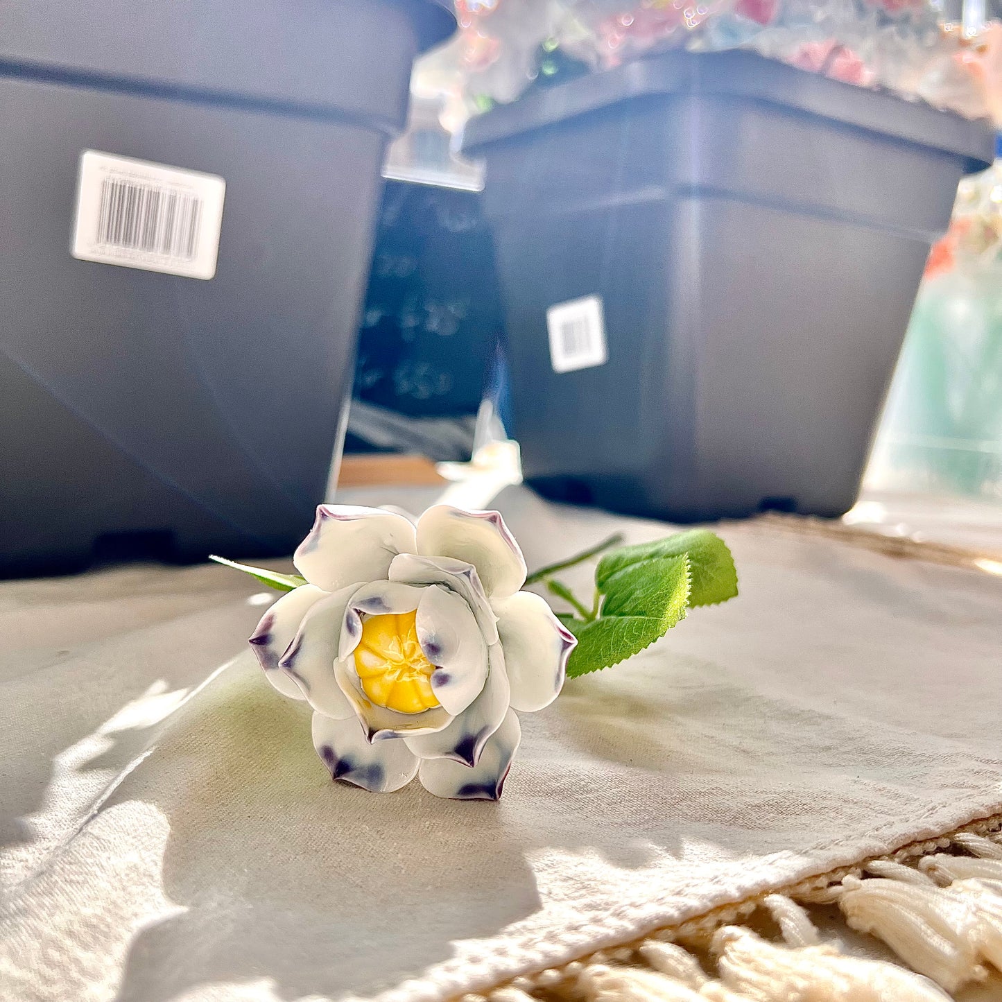 Handmade Ceramic Lotus Flower: Elegant Flower Arrangement, Lasting Decor